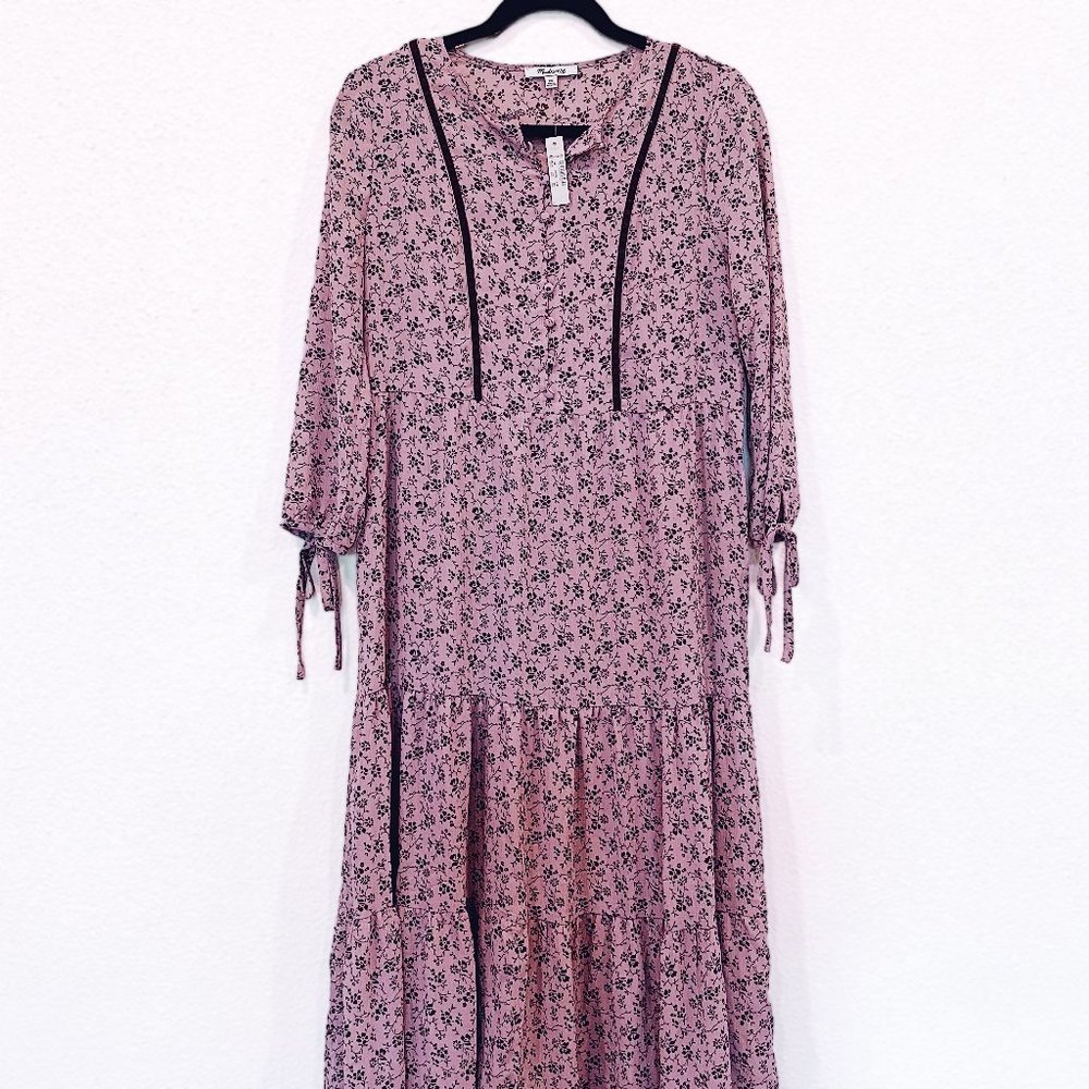 NWT Madewell Floral Tiered Long Dress